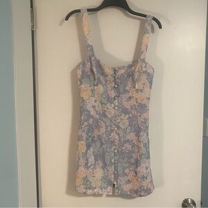 Lulus Floral Print Corset Dress Women’s S Spring Whimsy Cottage Core Multicolor